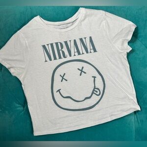 Nirvana Graphic crop top
